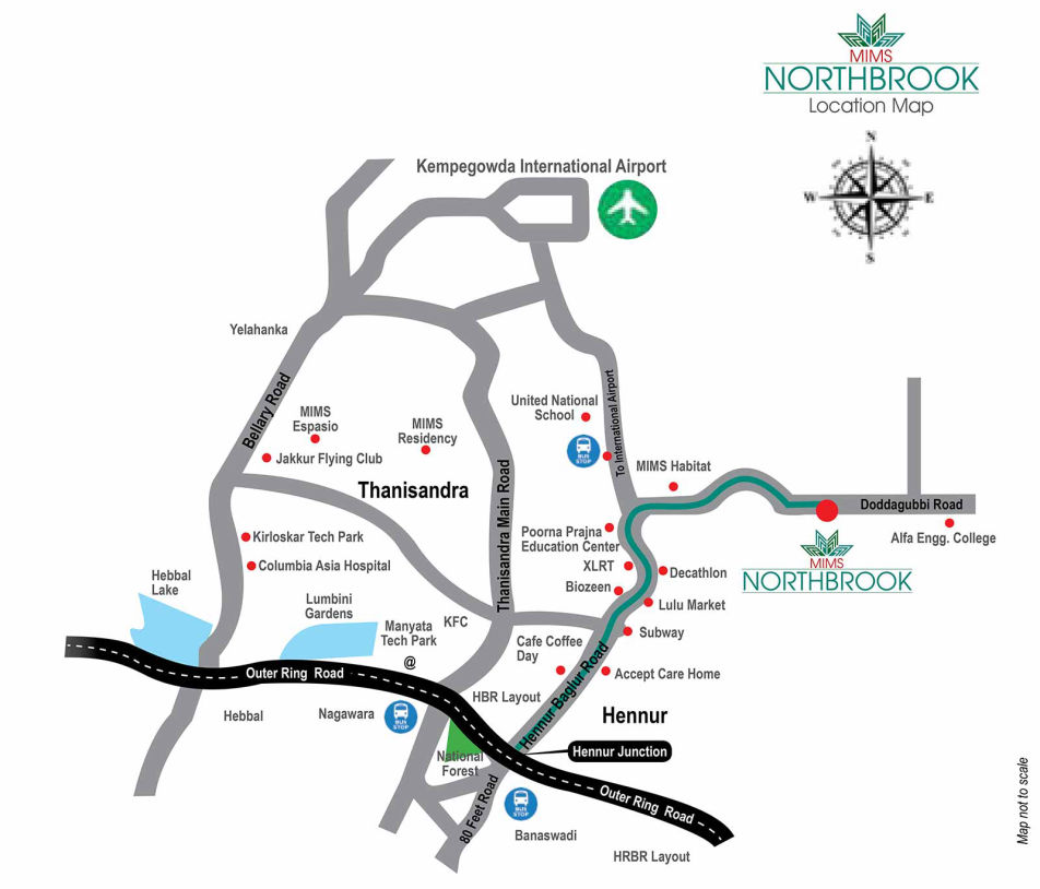 Mims Northbrook Location Map