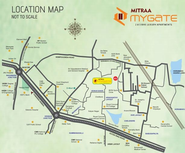 Mitraa My Gate Location Map