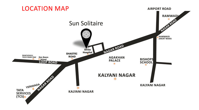 Mittal Sun Solitaire Location Map