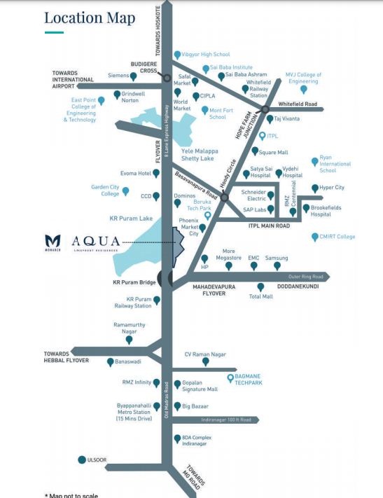 Monarch Aqua Location Map KR Puram, Bangalore