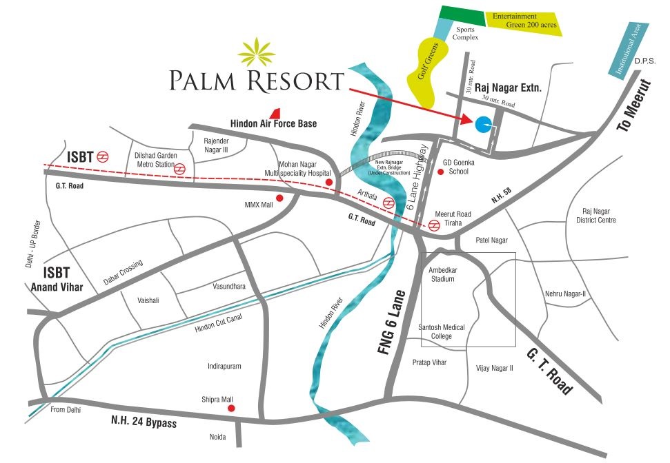 Mrjv Palm Resort Location Map