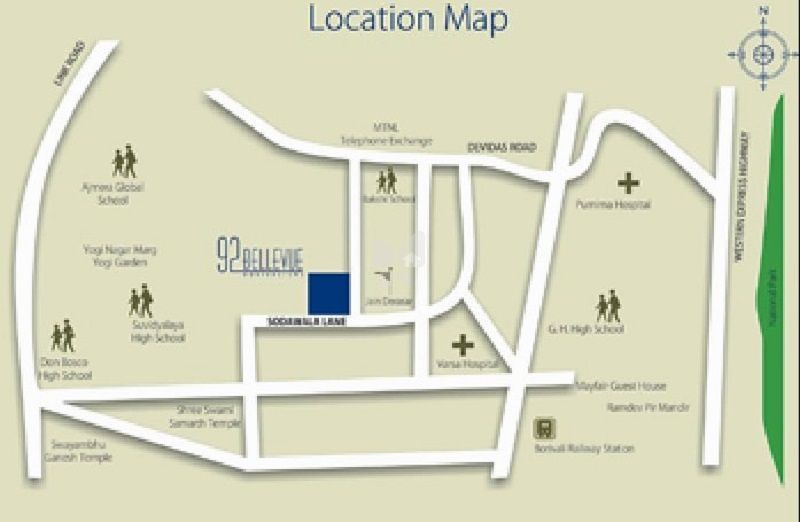 Nahar 92 Bellevue Location Map