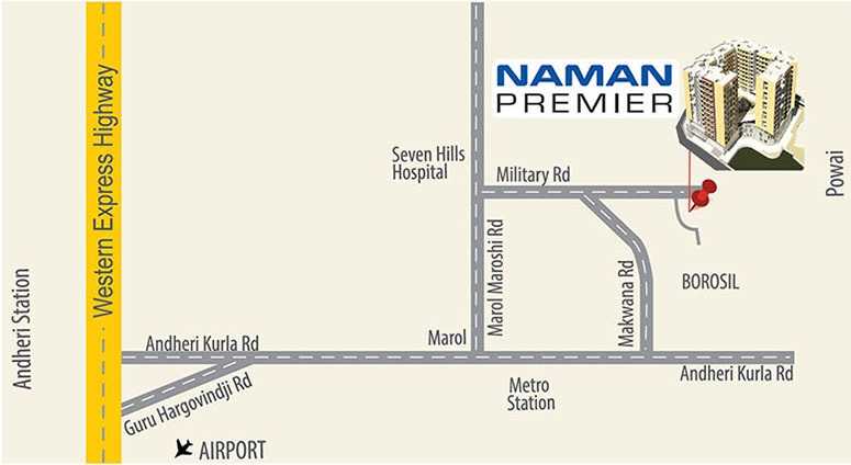 Naman Premier Location Map