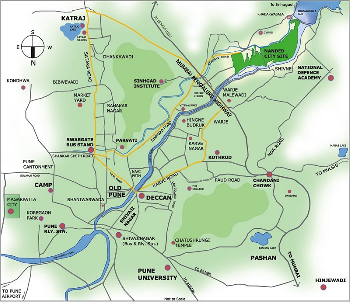 Nanded City Location Map