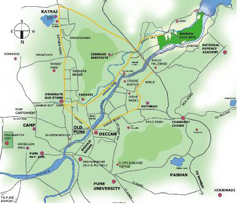 Nanded City Bagashree Location Map