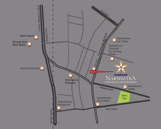 Navami Nakshatra Location Map