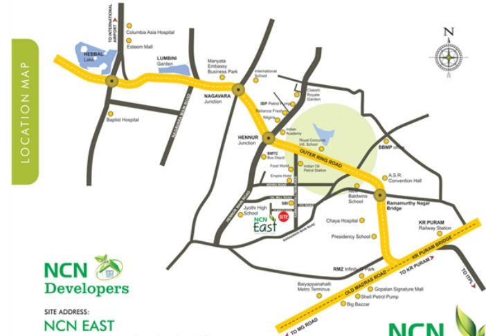 Ncn East Location Map