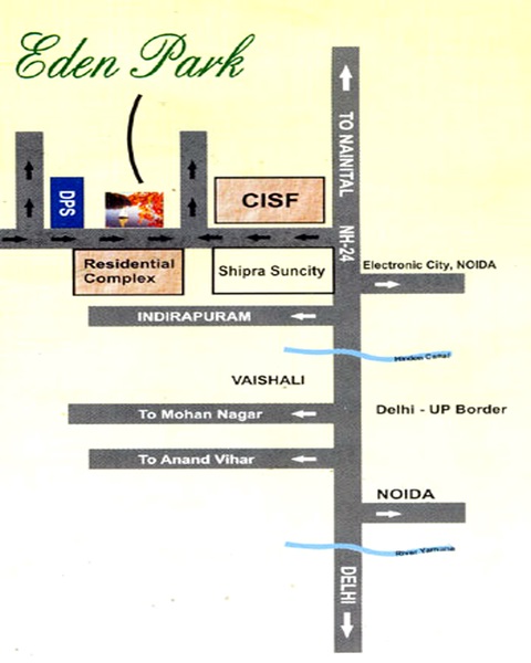 Nirala Eden Park Location Map