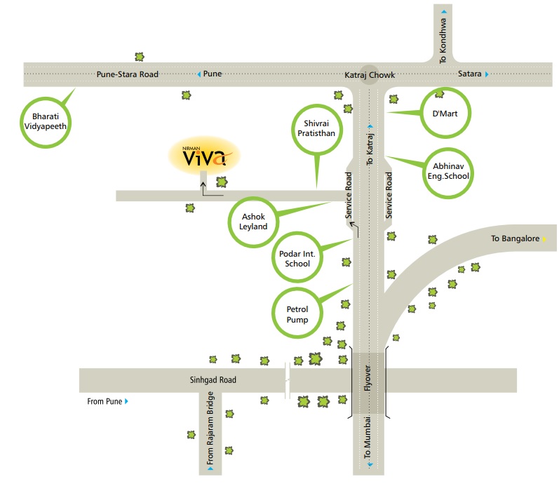 Nirman Viva Phase 3 Location Map