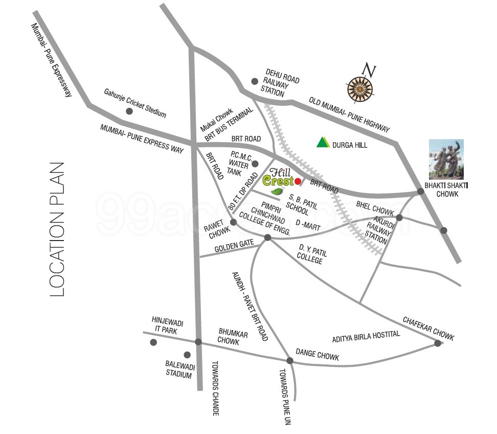 Nisarg Hill Crest Location Map