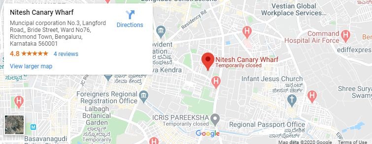 Nitesh Canary Wharf Location Map