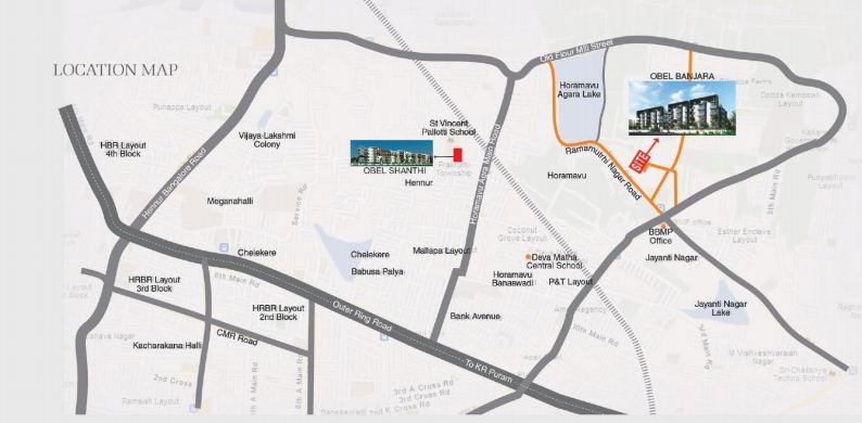 Obel Banjara Location Map