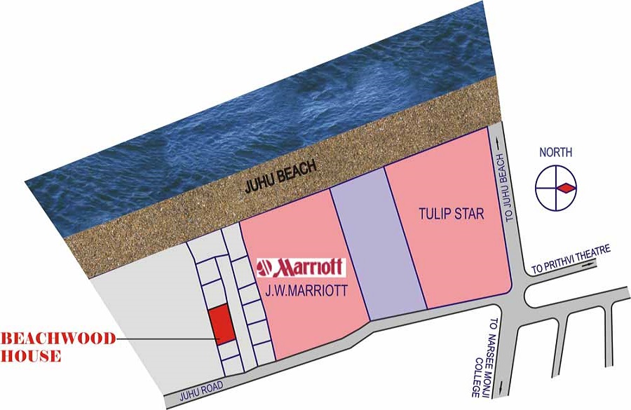 Oberoi Beachwood House Location Map