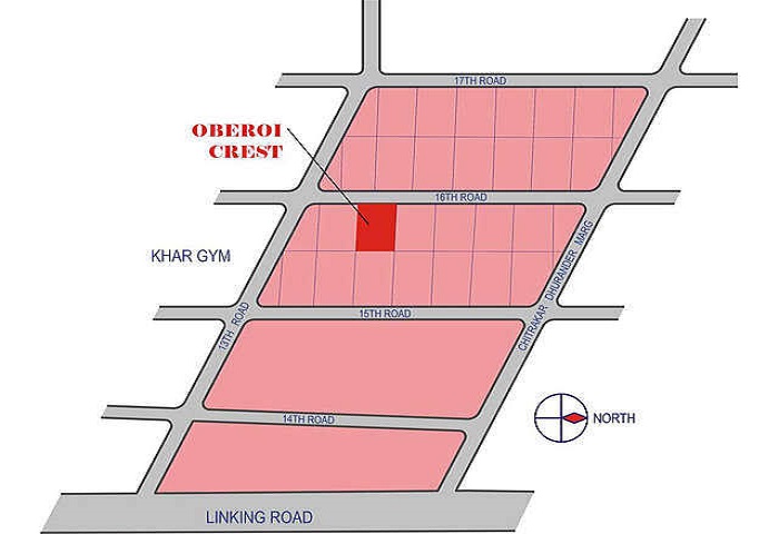 Oberoi Crest Location Map
