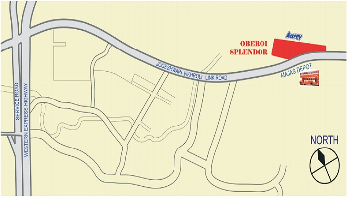 Oberoi Splendor Location Map