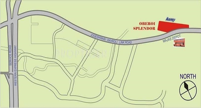 Oberoi Splendor Grande Location Map