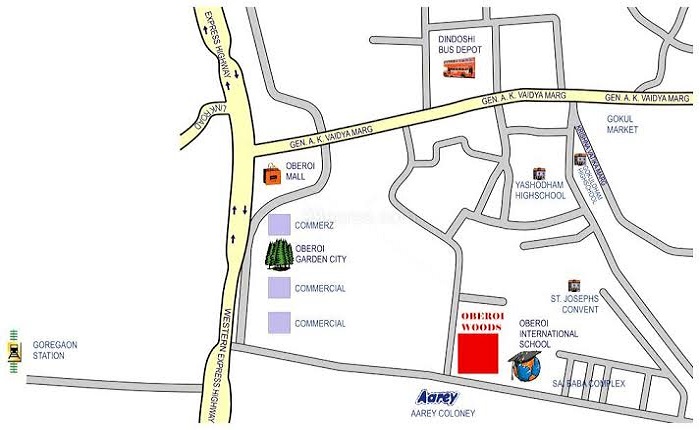 Oberoi Woods Location Map