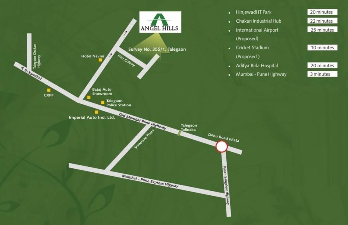Om Angel Hills Location Map