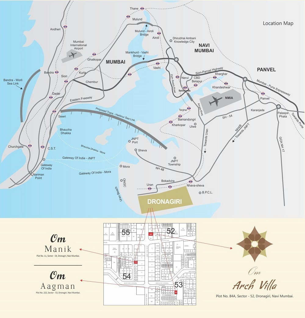 Om Arch Villa Location Map