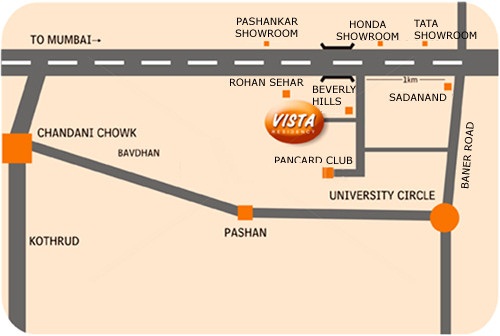 Om Vista Residency Location Map