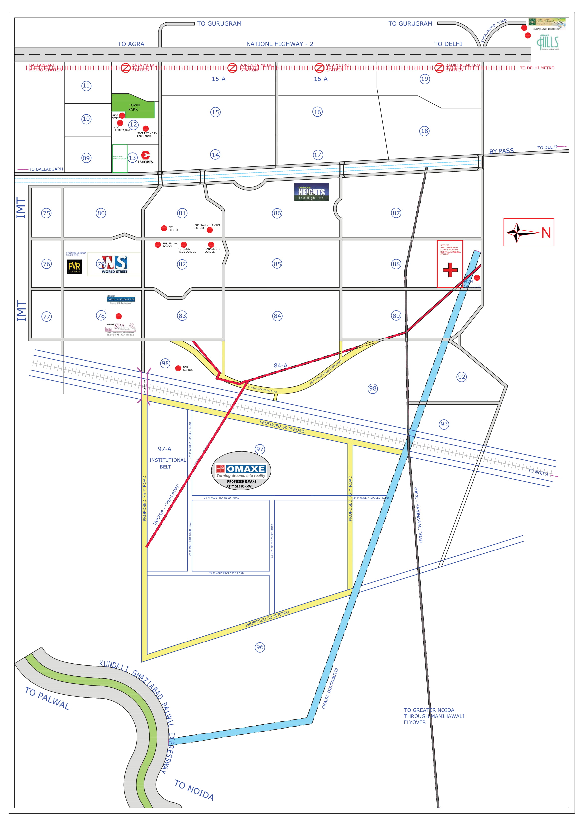 Omaxe City Location Map