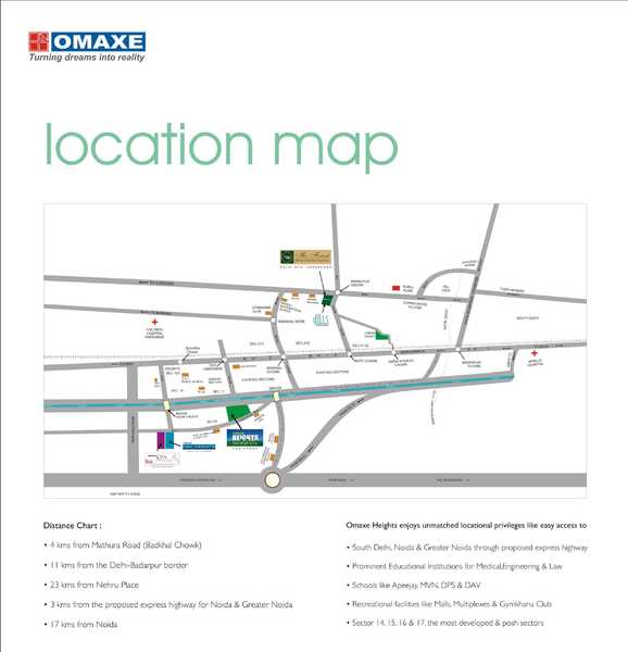 Omaxe Heights Location Map