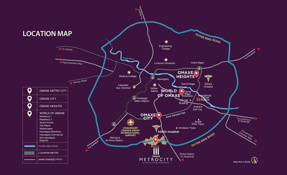Omaxe Metro City Location Map