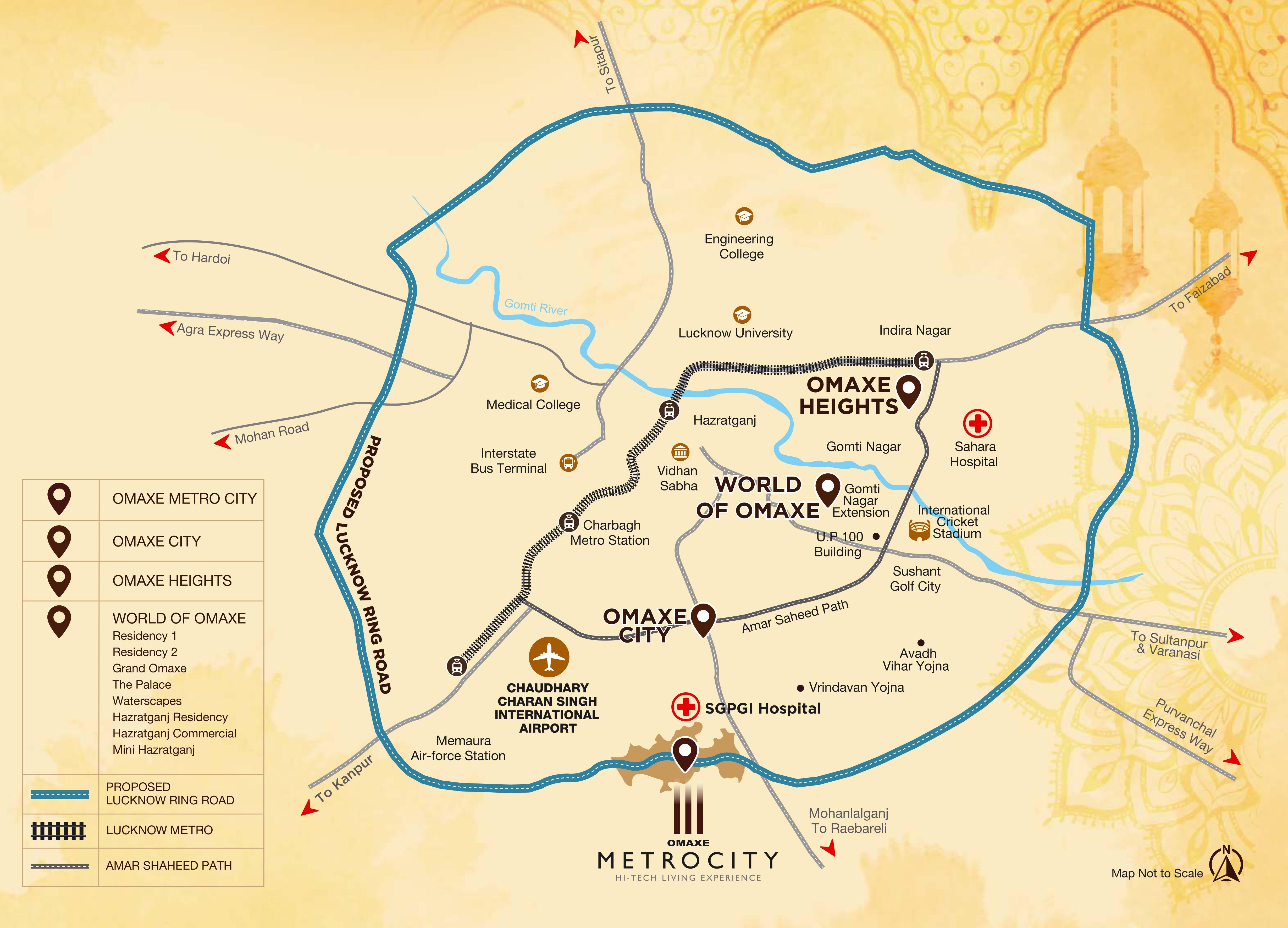 Omaxe Metro City Celestia Gold Location Map