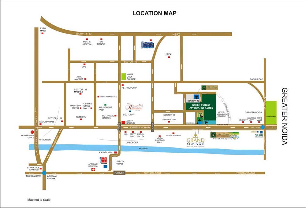 Omaxe Royal Residency Noida Location Map
