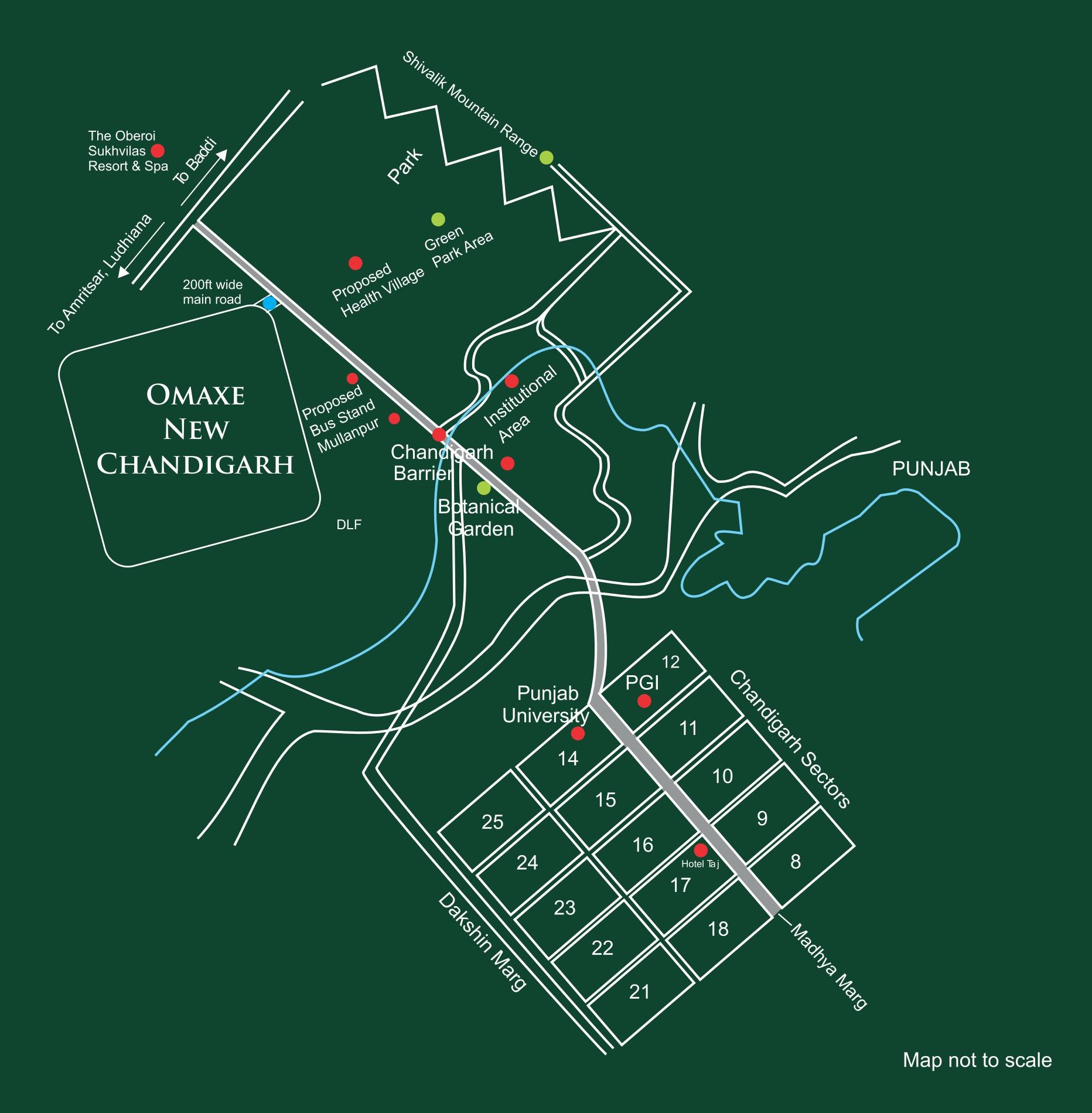 Omaxe The Resort Location Map