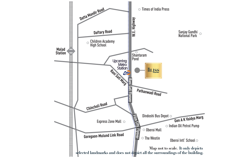 Omkar Bliss Collection Location Map