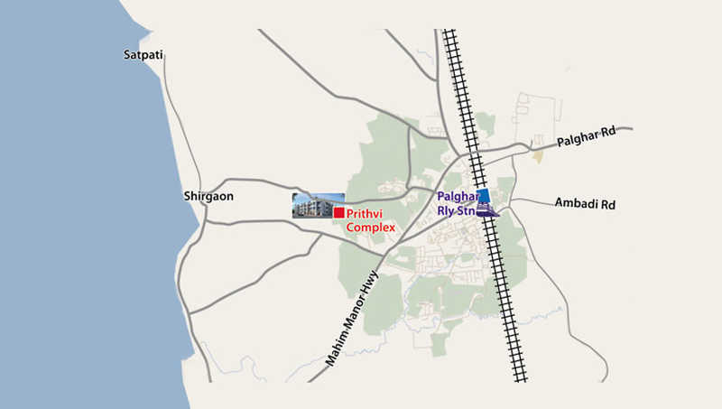 Oswal Prithvi Complex Location Map