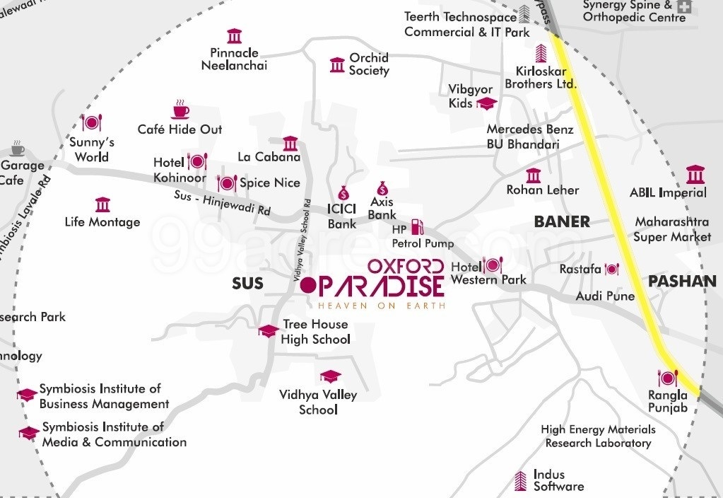 Oxford Paradise Location Map
