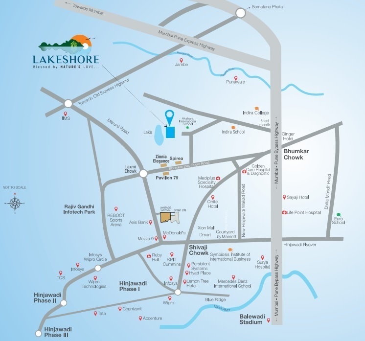 Padmavati Lakeshore Location Map