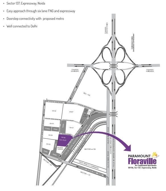 Paramount Floraville Location Map