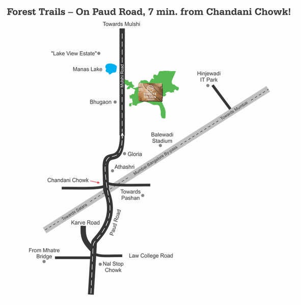 Paranjape Forest Trails Pebbles Location Map