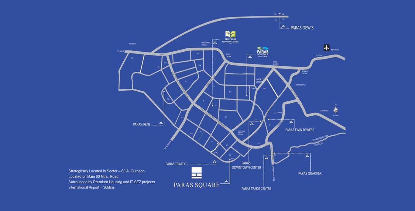 Paras Square Location Map