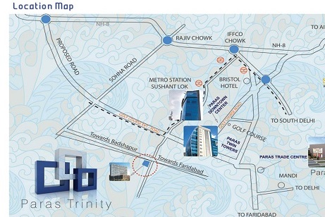 Paras Trinity Location Map
