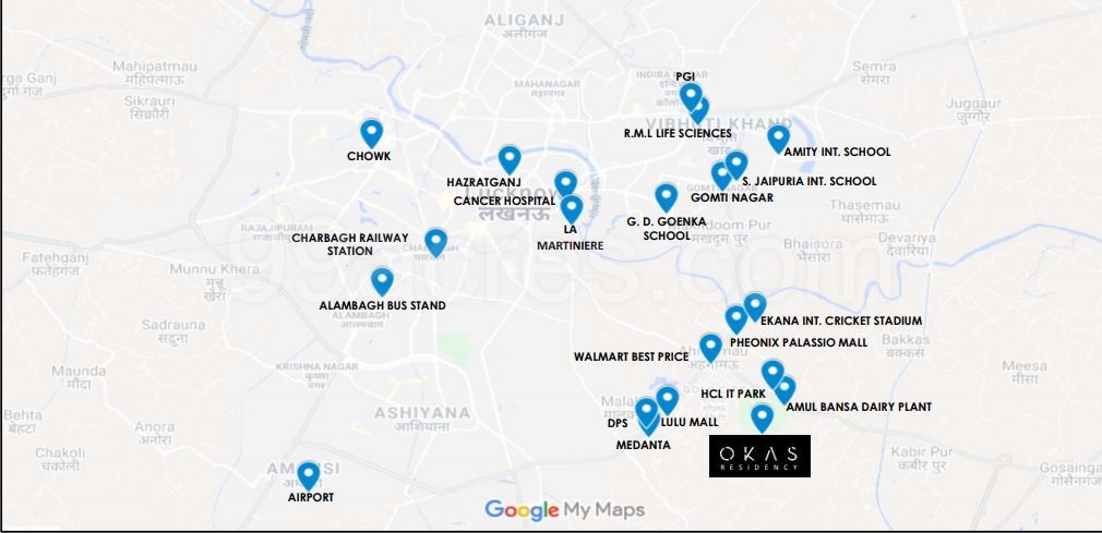 Pardos Okas Residency Location Map