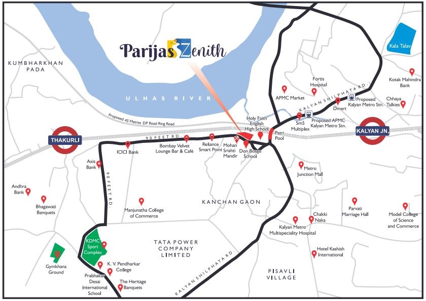 Parijas Zenith Location Map