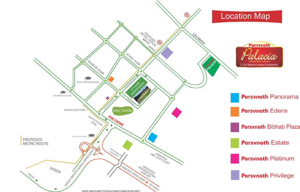 Parsvnath Palacia Location Map