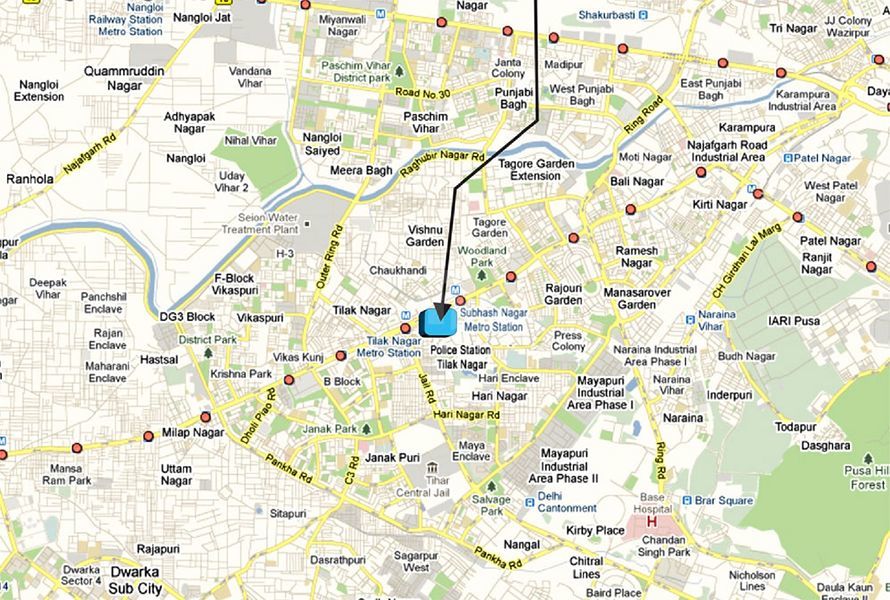 Parsvnath Paramount Location Map