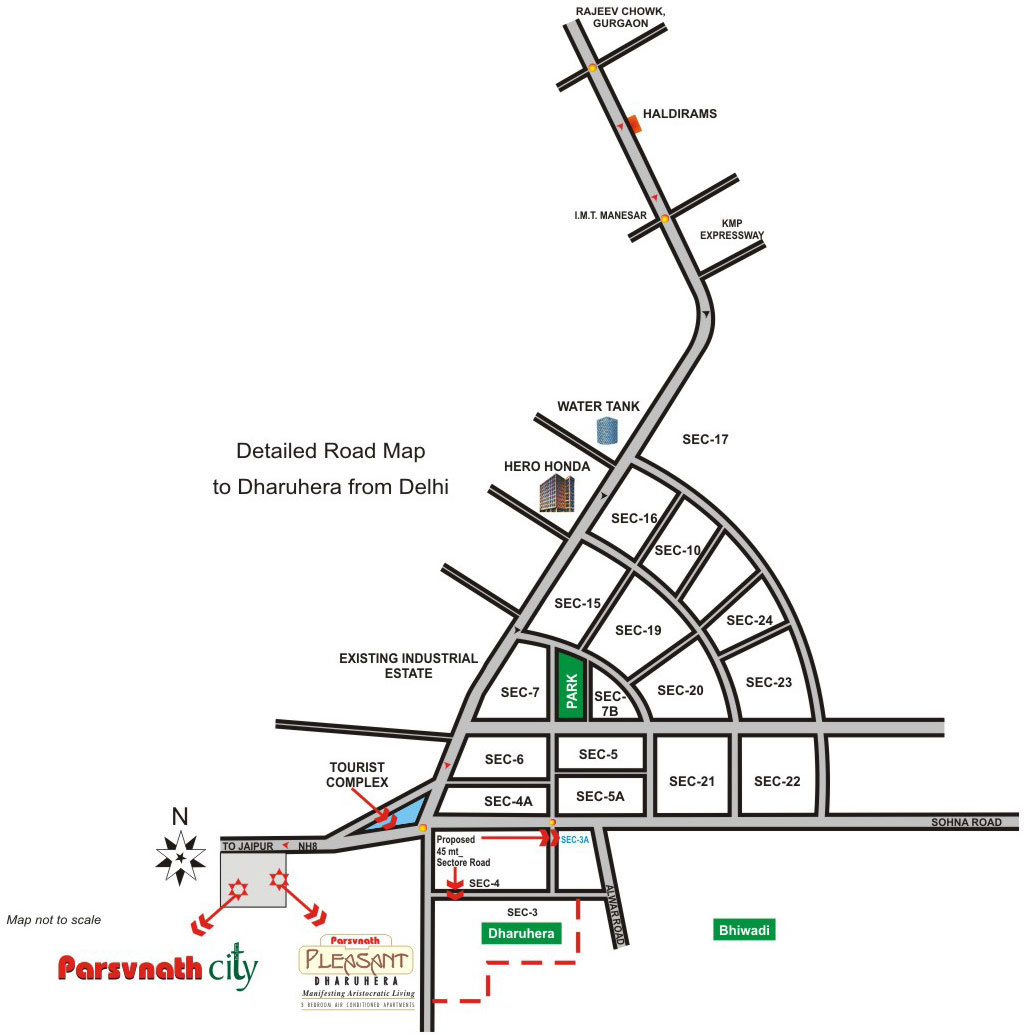 Parsvnath Pleasant Location Map
