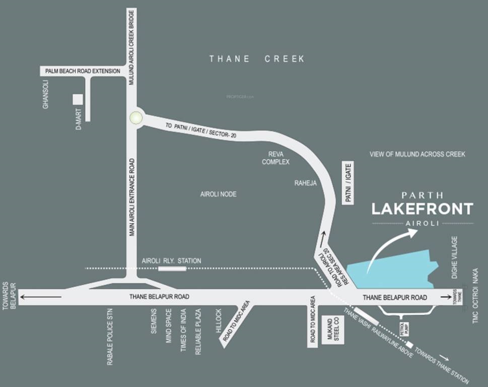 Parth Lakefront Location Map