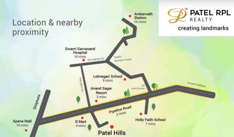 Patel Hills Location Map
