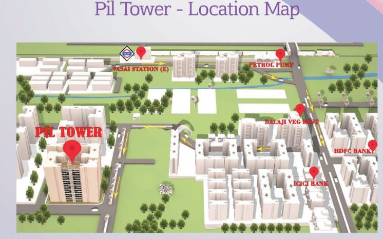 Pil Towers Location Map