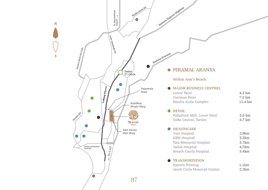 Piramal Aranya Location Map