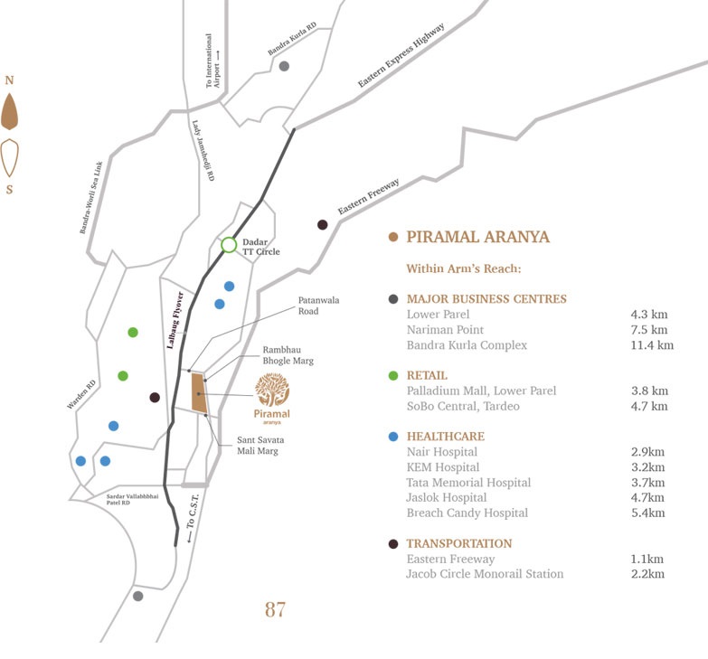 Piramal Aranya Ahan Location Map