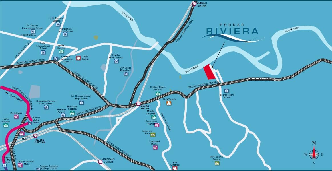 Poddar Riviera Location Map