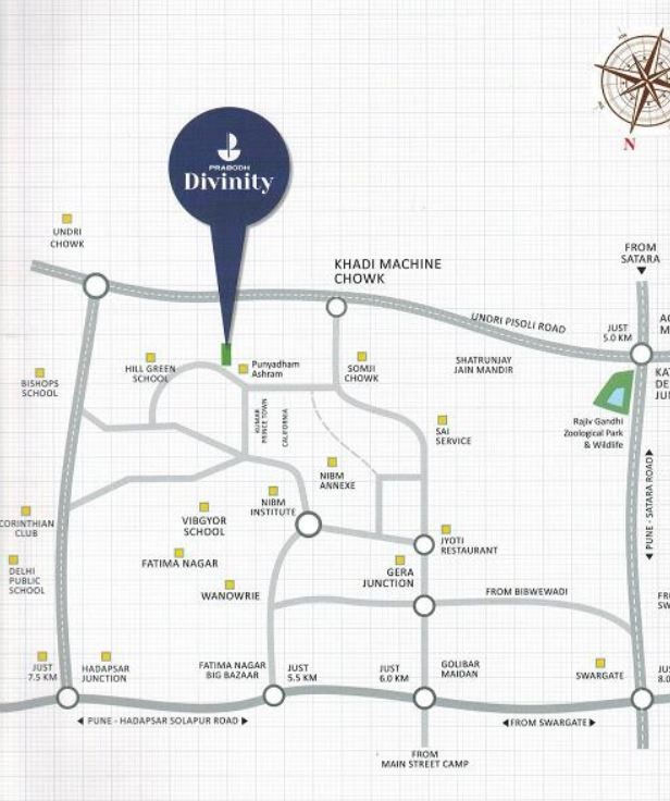 Prabodh Divinity Location Map